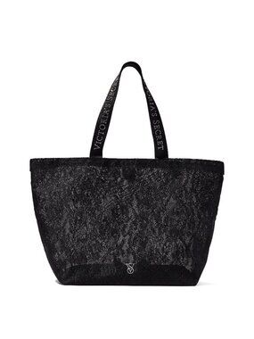 Victoria's Secret Black Lace Tote Bag